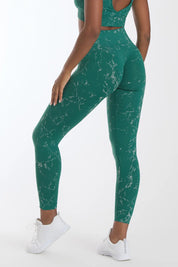Leggings Push Up Marmo Verde Smeraldo