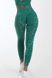 Leggings Push Up Marmo Verde Smeraldo