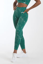 Leggings Push Up Marmo Verde Smeraldo