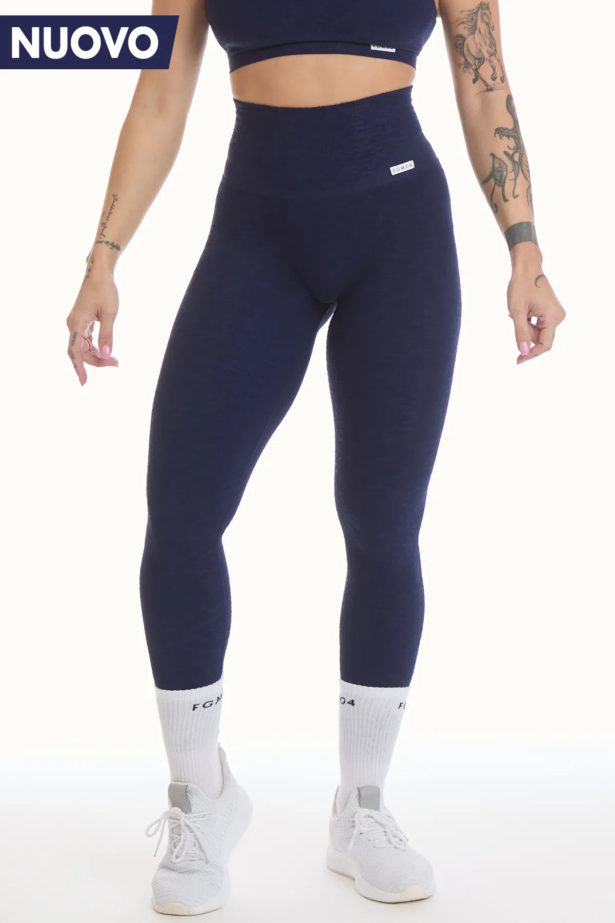 Leggings Push Up Materia Blu Notte - FGM04 - LEGGINGS ANTICELLULITE - fgm04