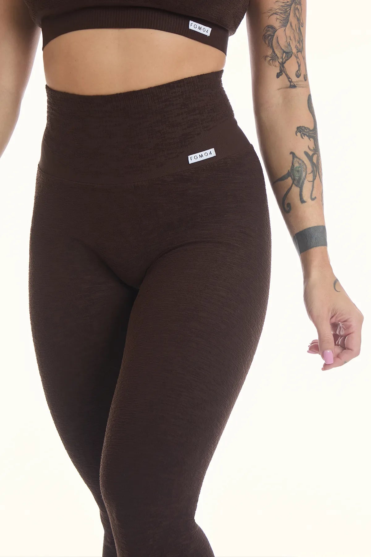 Leggings Push Up Materia Caffè - FGM04 - LEGGINGS ANTICELLULITE - fgm04