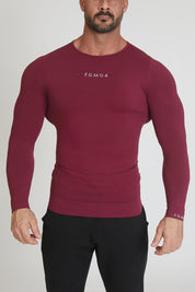 Chemise à manches longues FGM04 Sport unisexe Merlot