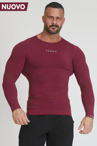 Chemise à manches longues FGM04 Sport unisexe Merlot