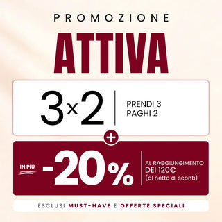 promo fgm04 attiva prendi 3 e paghi 2 con sconto del 20% con soglia dei 120€