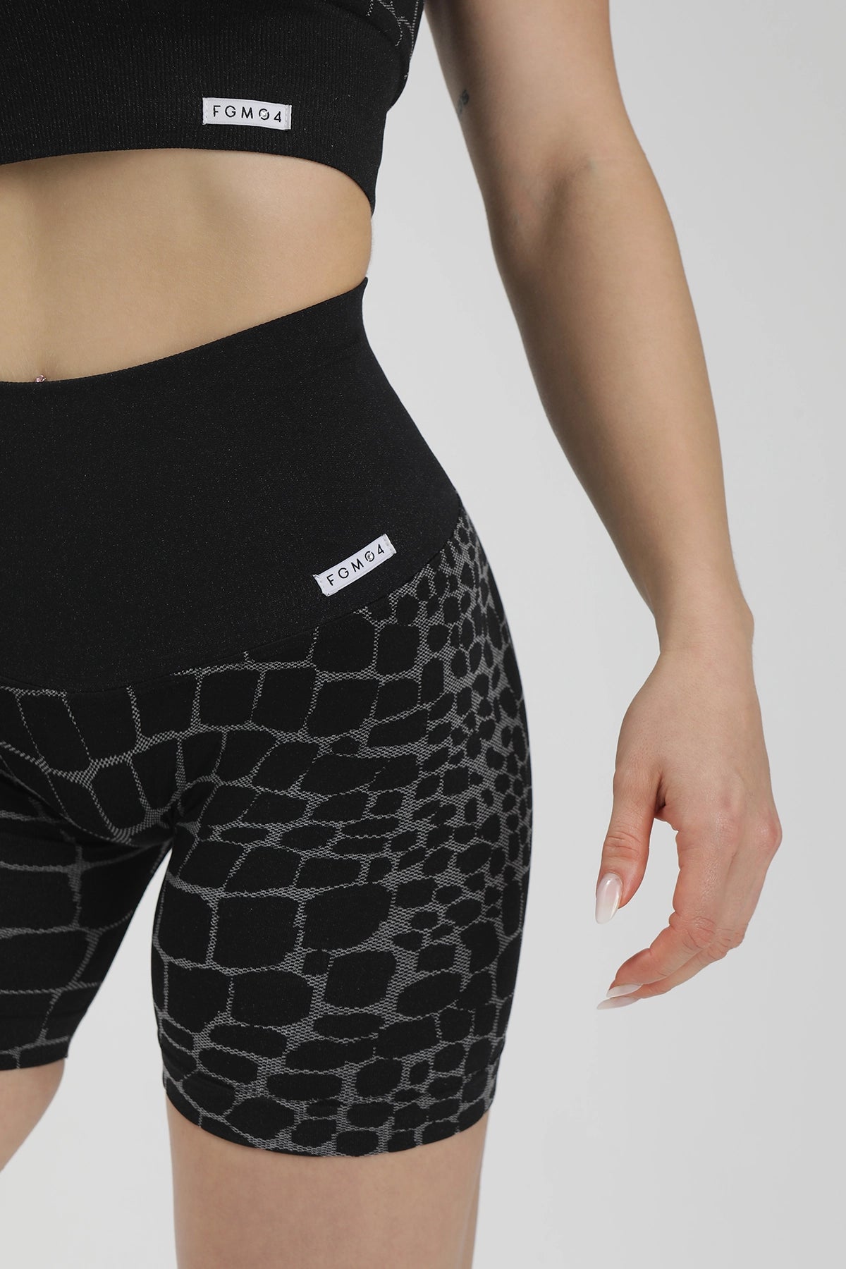 Shorts All - up Cocco Nero - FGM04 - LEGGINGS ANTICELLULITE - fgm04