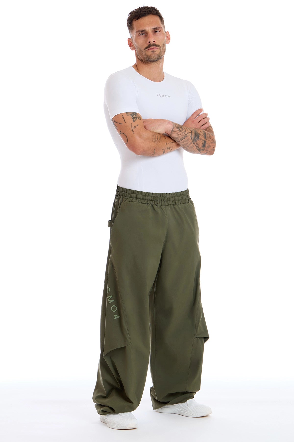Pantalone Baggy Origami Uomo Verde Militare