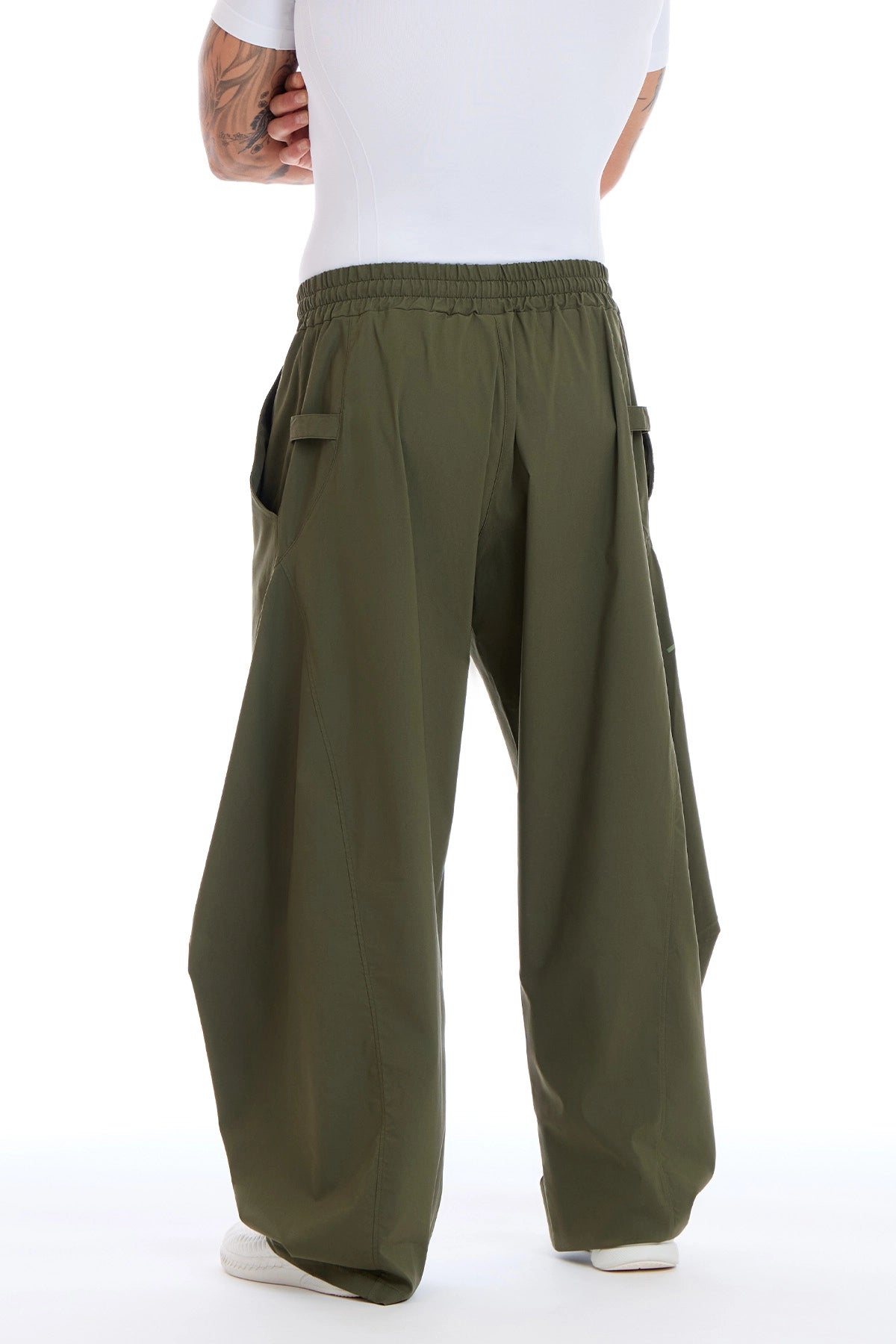 Pantalone Baggy Origami Uomo Verde Militare