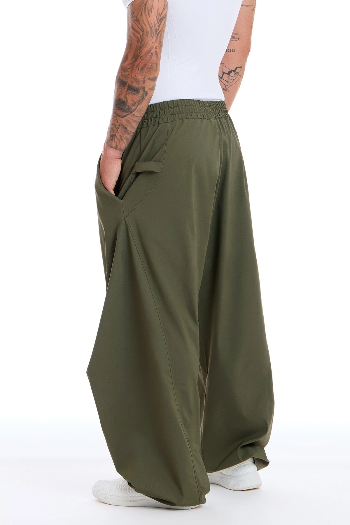 Pantalone Baggy Origami Uomo Verde Militare