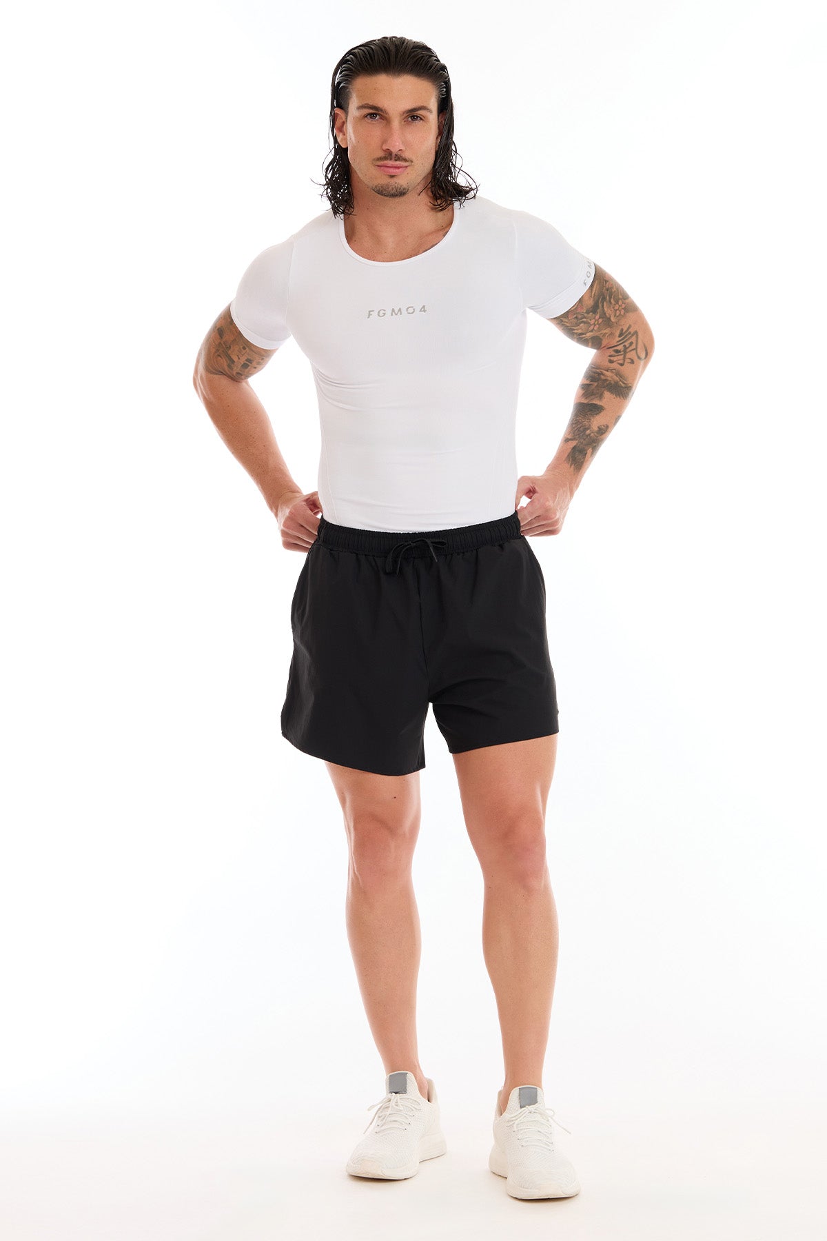 Shorts Running Pro Uomo Nero - fgm04 - Linea Ikonic Uomo - fgm04