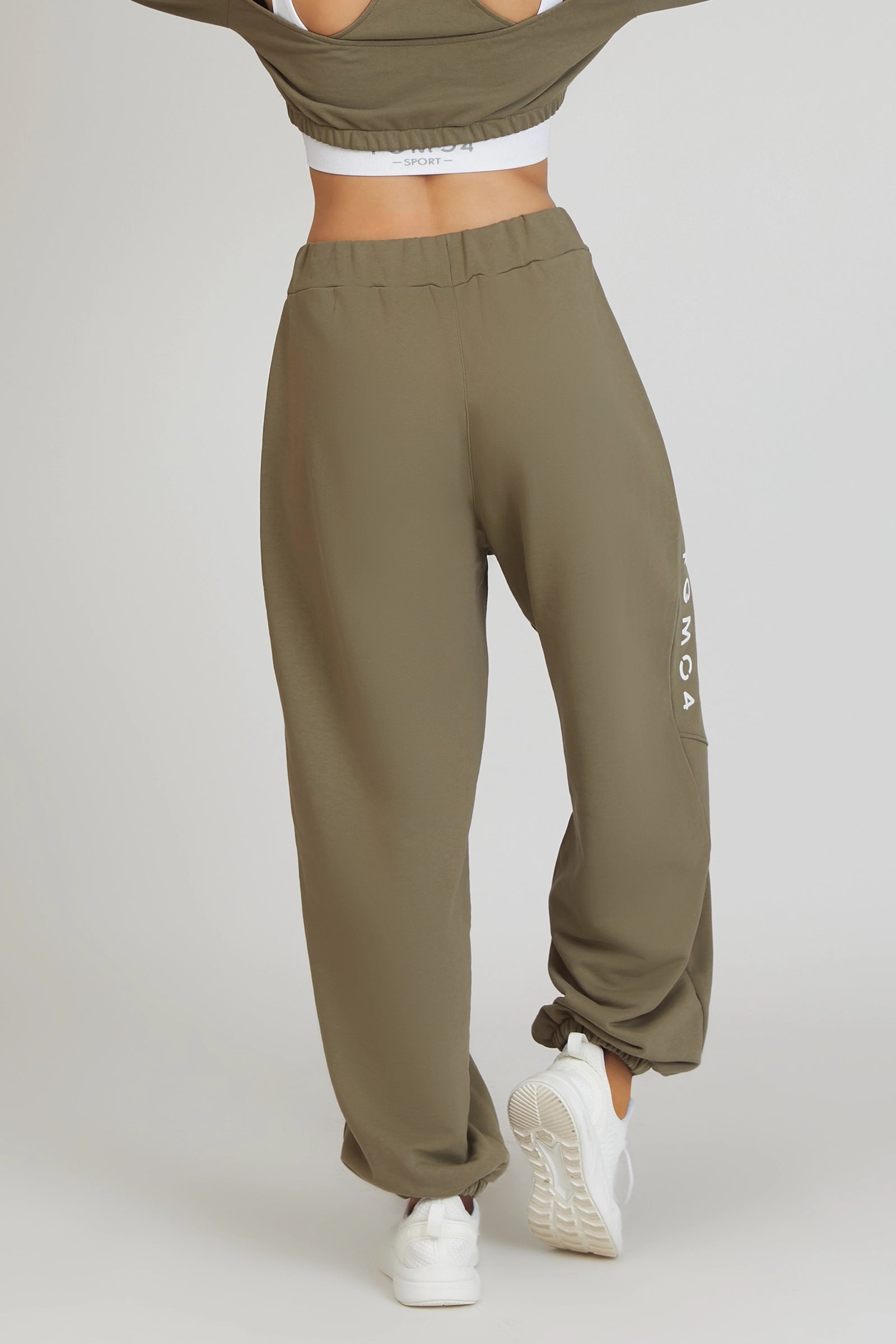 Pantaloni della tuta sportivi donna in cotone baggy Pantalone Jogger Oversize Jasmine Donna Verde Salvia - FGM04 - Linea Ikonic - fgm04