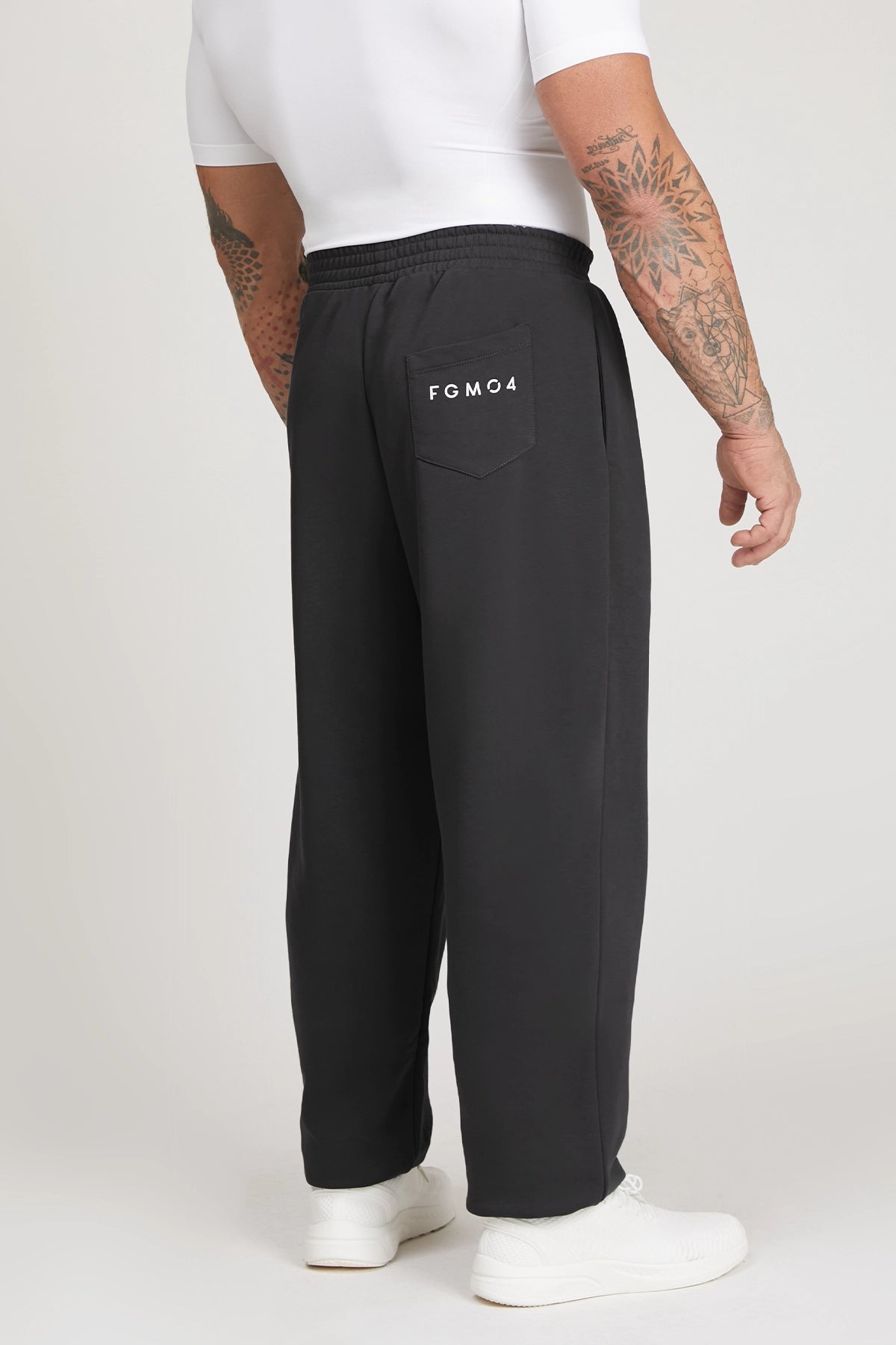 Pantaloni della tuta sportivi in cotone Pantalone Sportivo City Grigio Ossidiana Uomo - FGM04 - Linea Ikonic Uomo - fgm04