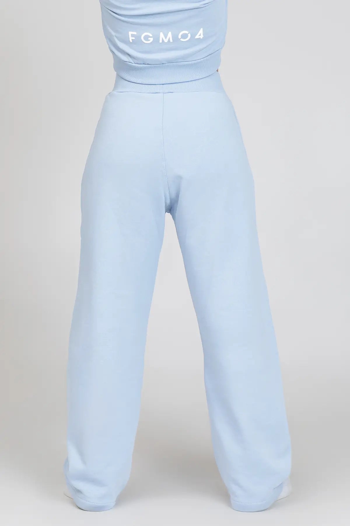 Pantaloni della tuta sportivi donna in cotone oversize Pantalone Baggy Ikonic FW 24/25 New Celeste - FGM04 - Linea Ikonic - fgm04