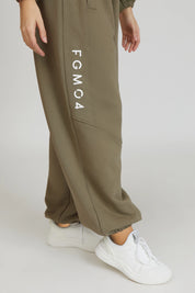 Pantalone Jogger Oversize Jasmine Donna Verde Salvia