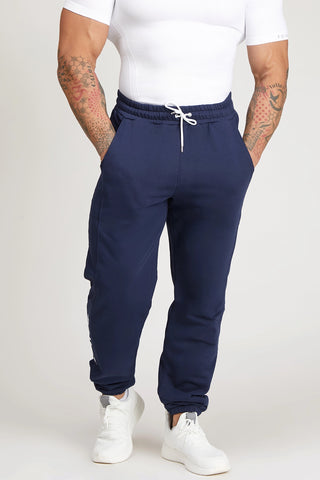 Pantaloni della tuta sportivi in cotone Jogger Ikonic FW 24/25 Blu Notte Uomo - FGM04 - Linea Ikonic Uomo - fgm04