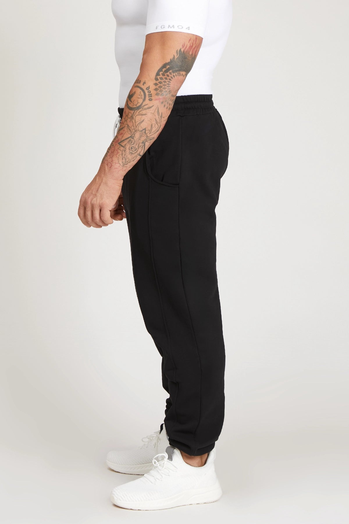 Pantaloni della tuta sportivi in cotone Jogger Ikonic FW 24/25 Nero Uomo - FGM04 - Linea Ikonic Uomo - fgm04