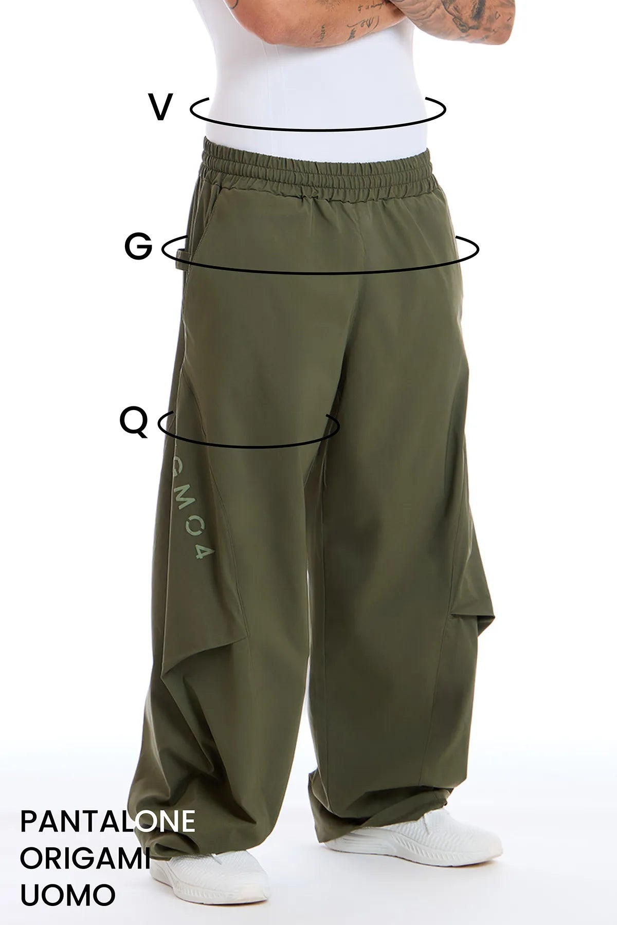 Guida alle taglie: Pantalone Baggy Origami Uomo