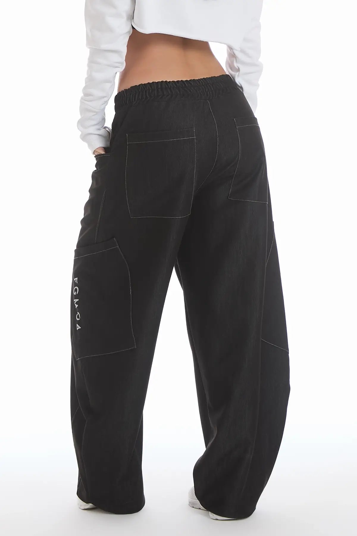Pantalone Cargo Balloon Jeans Nero