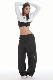 Pantalone Cargo Balloon Jeans Nero