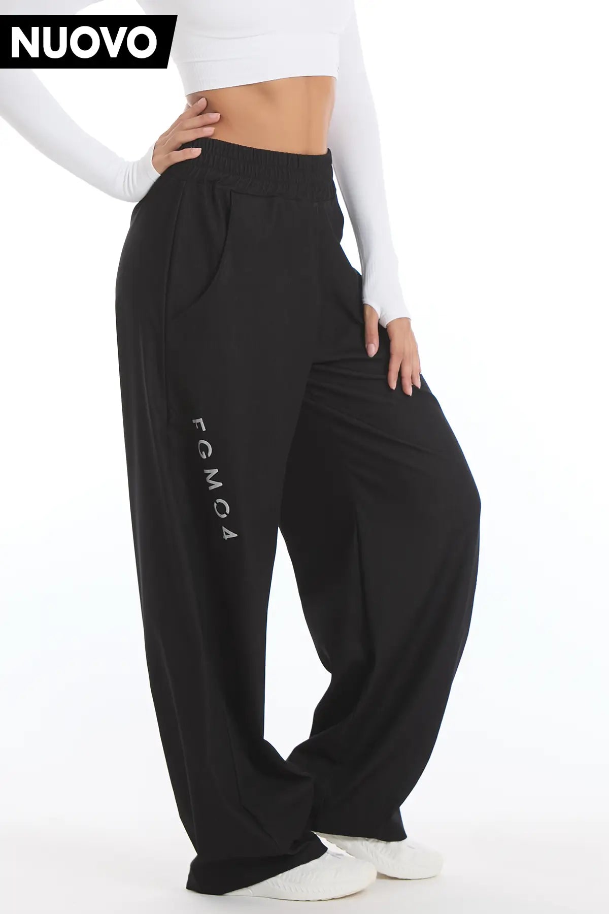 Pantalone Baggy Jeans Nero - FGM04 - Linea Ikonic - fgm04