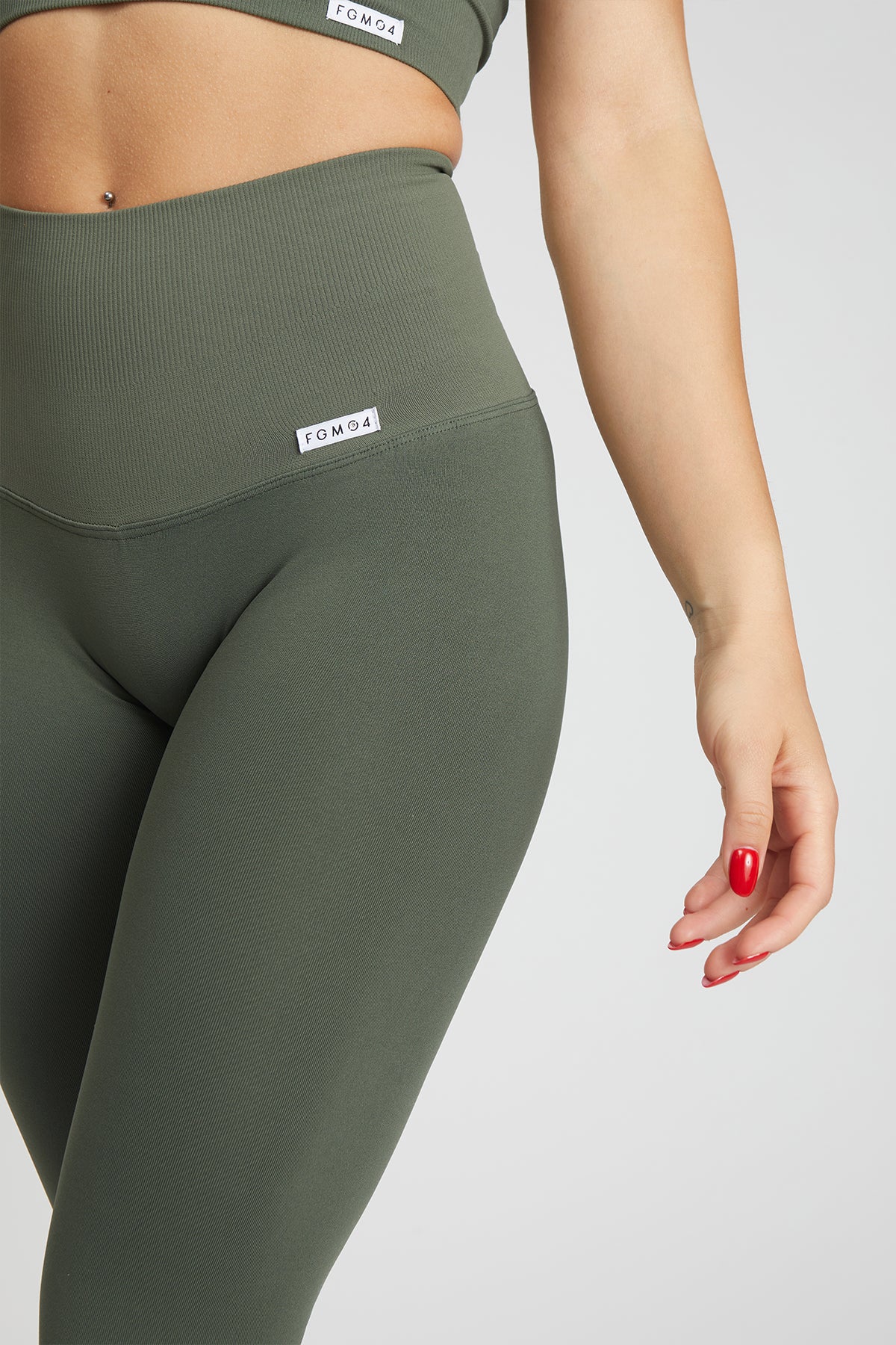 Pinocchietto All - Up Verde Militare - FGM04 - LEGGINGS ANTICELLULITE - fgm04