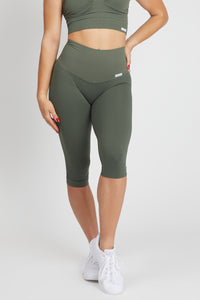 Pantalon Capri all-up verde militar