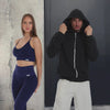 un ragazzo con felpa FGM04 e una ragazza con completo da allenamento FGM04