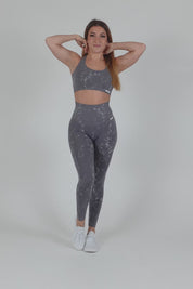 Leggings Push Up Gris Marbre