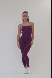 Jumpsuit Lunga Teti Bretelline Dark Purple