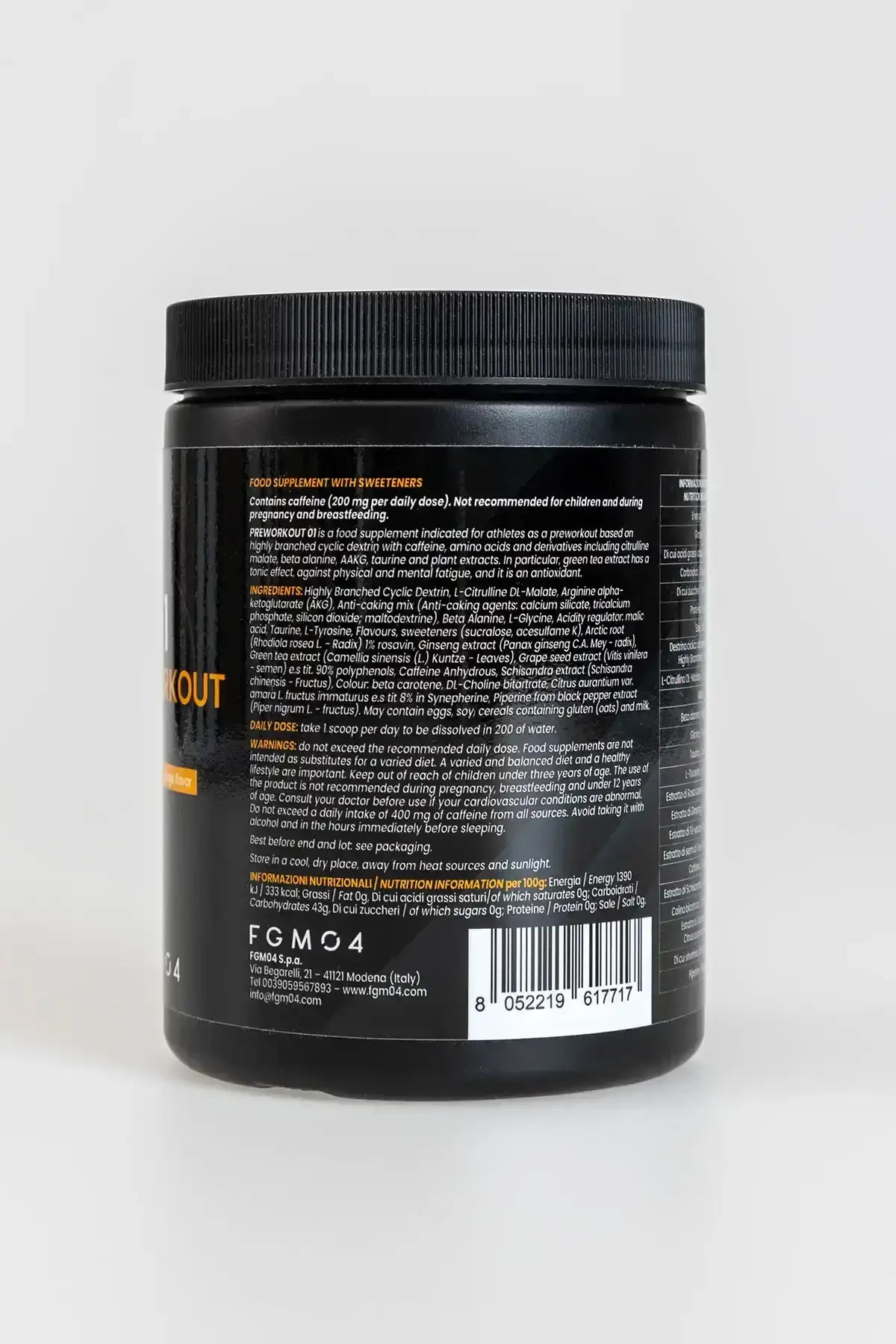 01 PREWORKOUT 400 g - FGM04 - INTEGRATORI - fgm04