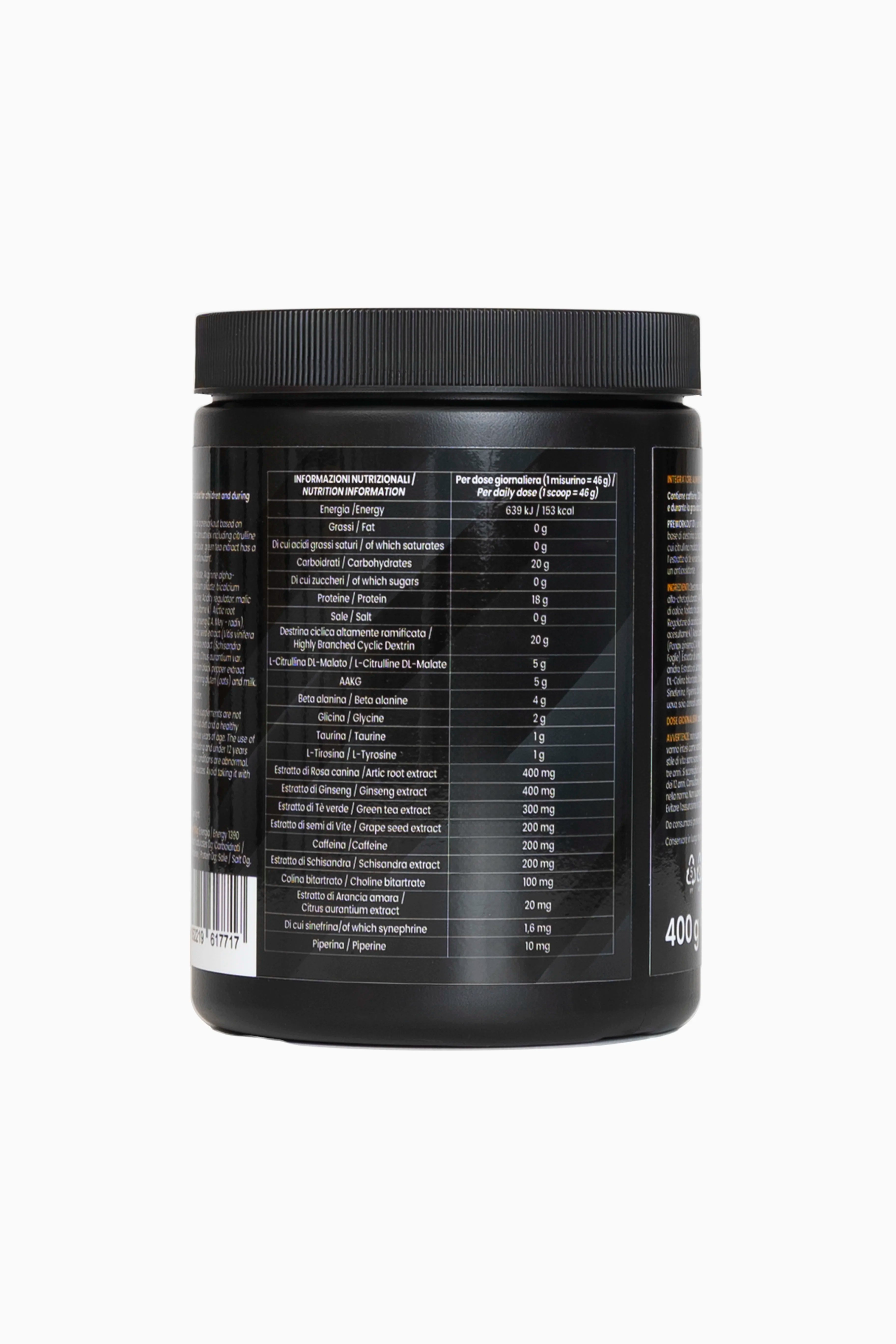 01 PREWORKOUT Arancia 400 g - FGM04
