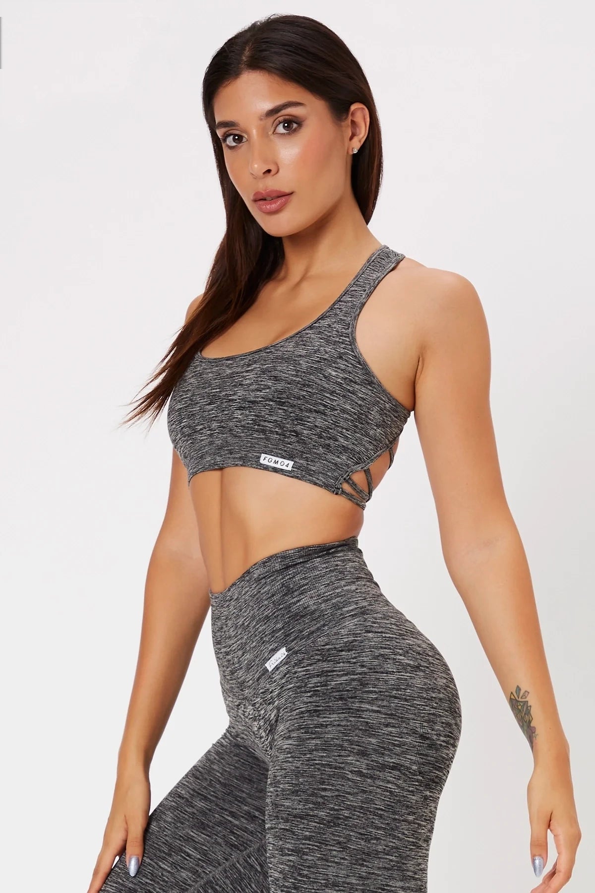 Top sportivo con spalline larghe incrociato schiena scoperta Pulsar Nero - FGM04 - Maglie e Top - fgm04