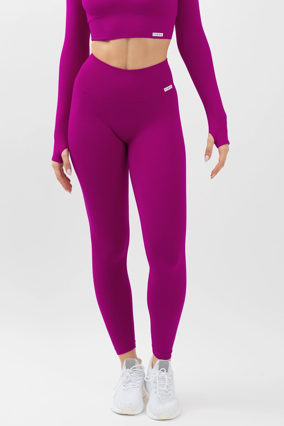 Leggings sportivi con tecnologia FIR soft push up senza arricciatura Confidence Purple - FGM04 - LEGGINGS ANTICELLULITE - fgm04