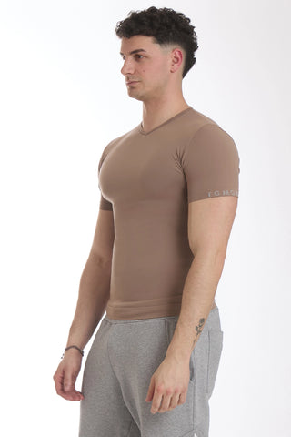 Tricou bărbătesc cu mânecă scurtă, cu imprimeu de biscuiți cu alune