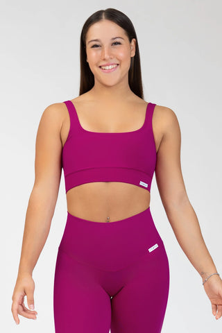 Top sportivo con spalline larghe Gym Fashion Purple - FGM04 - Maglie e Top - fgm04