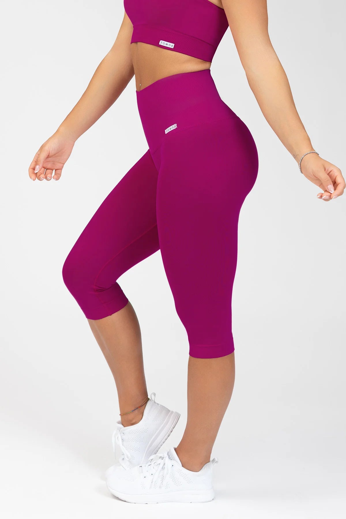 Pinocchietti sportivi con tecnologia FIR push up con arricciatura All Up Purple - FGM04 - LEGGINGS ANTICELLULITE - fgm04