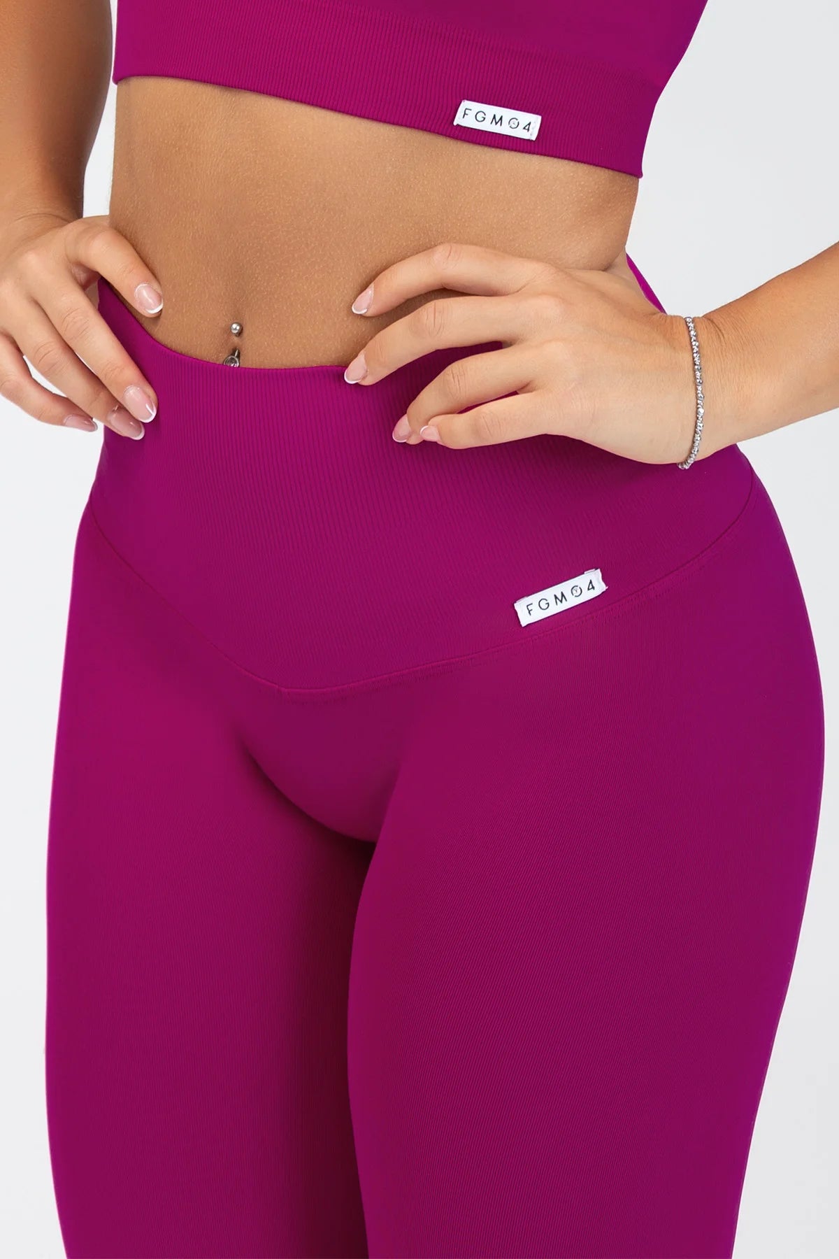 Pinocchietti sportivi con tecnologia FIR push up con arricciatura All Up Purple - FGM04 - LEGGINGS ANTICELLULITE - fgm04