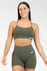 Top Angel verde militar