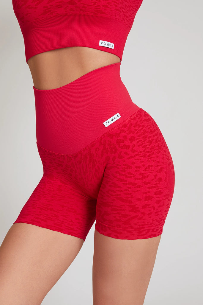 Shorts Jungle Leopardo Rosso - FGM04