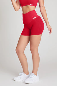 Shorts CALIPSO Rosso Lampone Costine