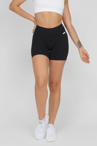 Shorts sportivi con tecnologia FIR soft push up senza arricciatura Shape - Up 2.0 Nero Pancia Piatta - FGM04 - LEGGINGS ANTICELLULITE - fgm04
