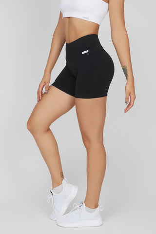 Shorts sportivi con tecnologia FIR soft push up senza arricciatura Shape - Up 2.0 Nero Pancia Piatta - FGM04 - LEGGINGS ANTICELLULITE - fgm04