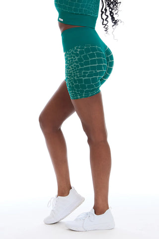 All-Up Croco Shorts Alexandrite