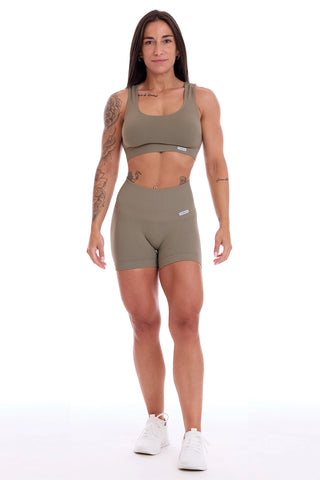 Completo Onyx Marrone Biscotto (Top + Shorts)