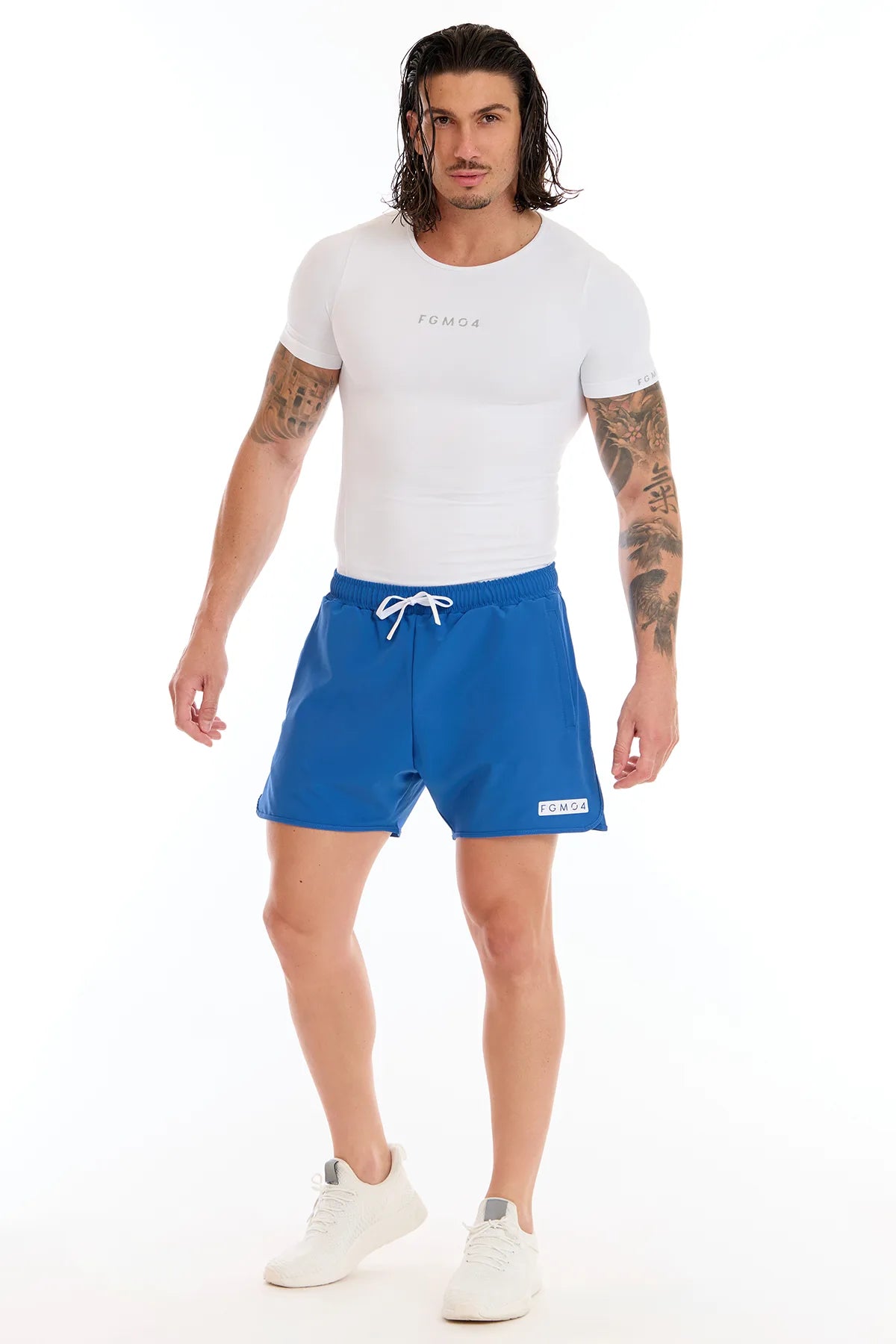 Shorts Running Power Uomo Blu Elettrico - fgm04 - Linea Ikonic Uomo - fgm04
