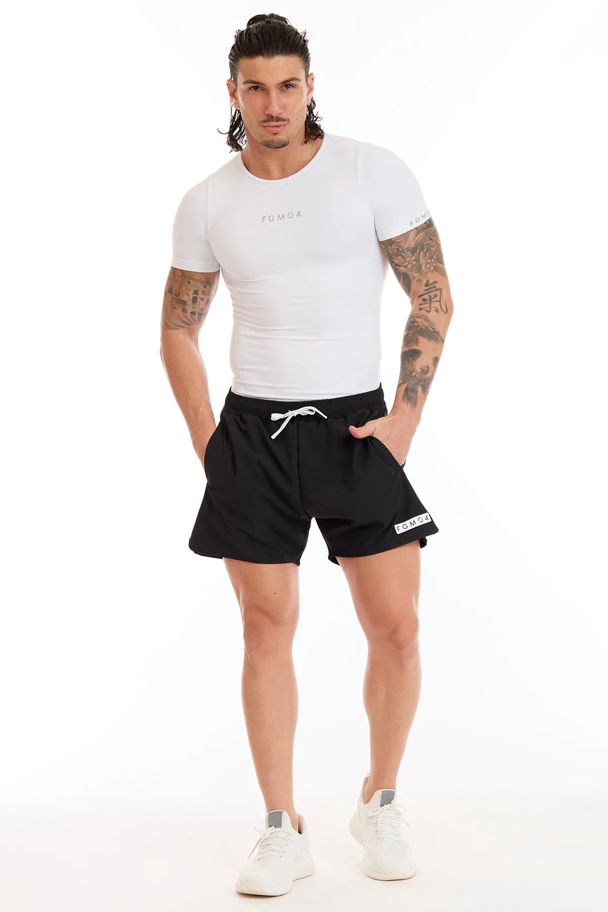 Shorts Running Power Uomo Nero - fgm04 - Linea Ikonic Uomo - fgm04