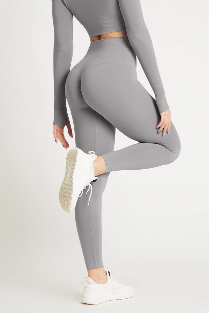 Leggings Push up Gym Fashion Grigio Silver - FGM04