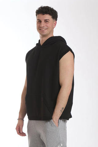 Smanicato Uomo Ikonic Con Cappuccio Nero - FGM04 - Linea Ikonic Uomo - fgm04