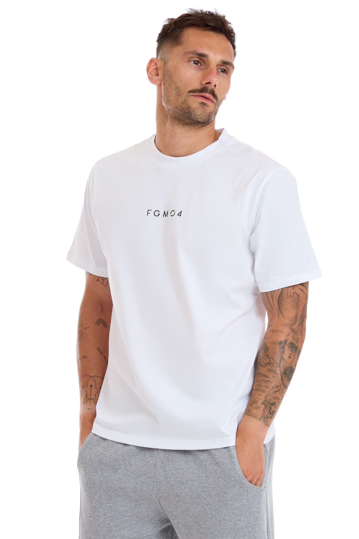 T-Shirt Statement Uomo Bianco - FGM04 - OFFERTE SPECIALI - fgm04