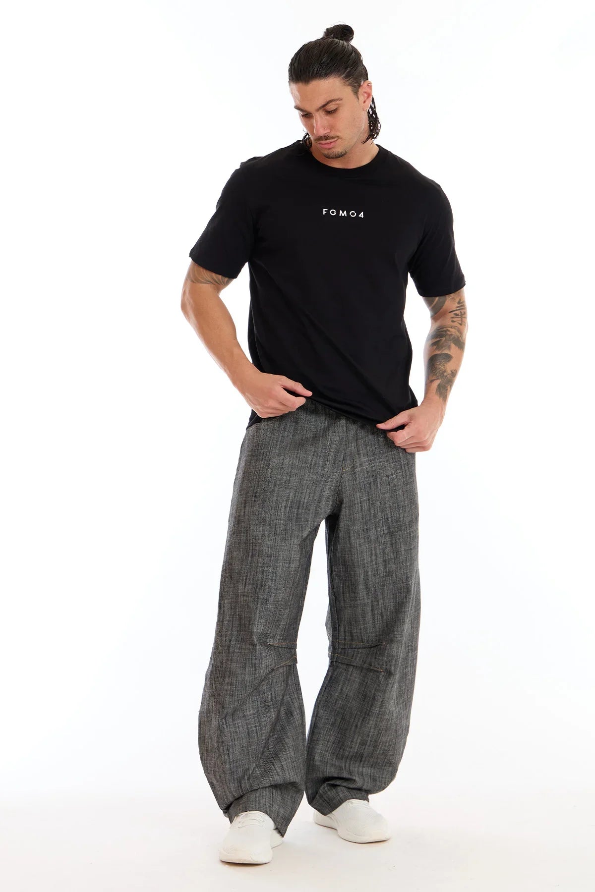 T-Shirt Statement Uomo Nero - FGM04 - Linea Ikonic Uomo - fgm04