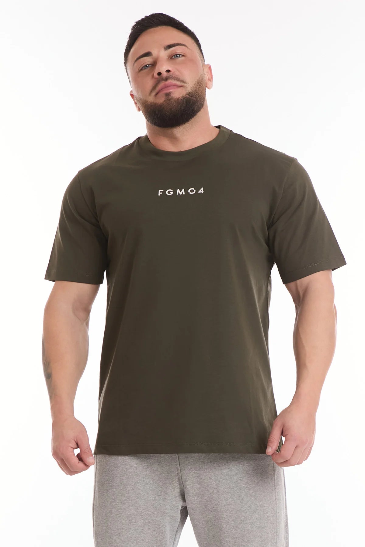 T-Shirt Statement Uomo Verde Militare - FGM04 - Linea Ikonic Uomo - fgm04